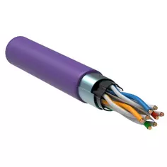 Кабель витая пара ITK F/UTP cat 6 4х2х23 AWG LSZH цвет фиолетовый Без бренда