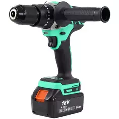 Дрель-шуруповерт аккумуляторная ударная бесщеточная Deko Zitrek Green Impact 063-4046, 18 В Li-ion 2x6 Ач ДЕКО