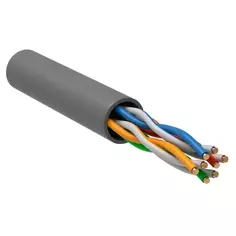 Кабель витая пара ITK U/UTP cat 5e 4x2х24 AWG LSZH цвет серый Без бренда