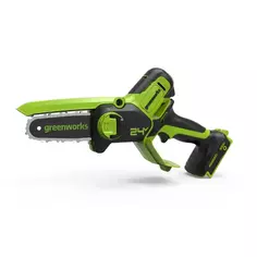Пила цепная аккумуляторная Greenworks G24MCS10, 24 В Li-Ion 1x2 Ач