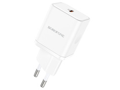 Зарядное устройство Borofone BN6 Field 1xUSB-C PD20W 3A White 6974443384291