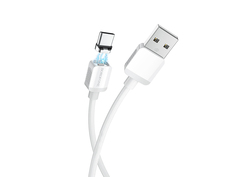 Аксессуар Borofone Magnetic BX57 USB - Type-C 1m White 6931474752109