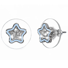 Серьги &quot;Мечта Звезда, кристаллы SWAROVSKI, аквамарин Oliver Weber Collection детские