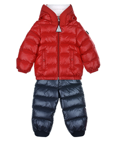 Комплект: красная куртка и синие брюки Moncler детский
