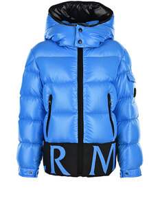 Голубая куртка с черным подолом Moncler детская