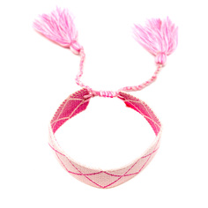 Розовый браслет с кисточками Tais детский