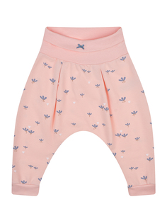 Персиковые спортивные брюки с цветочным принтом Sanetta fiftyseven детские
