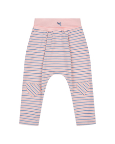 Персиковые спортивные брюки с принтом в полоску Sanetta fiftyseven детские