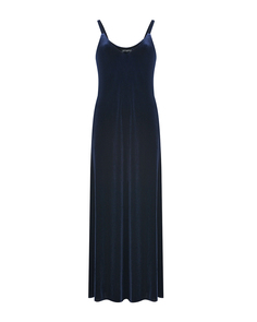 Синие бархатное платье-комбинация Pietro Brunelli