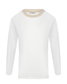 Белый лонгслив из вискозы Panicale