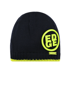 Темно-синяя шапка с лого салатового цвета Il Trenino детское