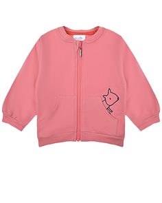 Розовая спортивная куртка с принтом &quot;белка&quot; Sanetta Kidswear детская
