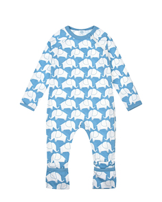 Синий комбинезон с принтом &quot;слоны&quot; Sanetta детский