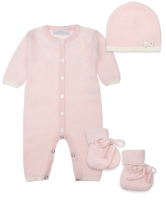 Комплект: комбинезон, шапочка и пинетки, цвет розовый Miacompany детский