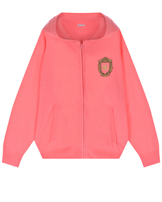 Розовая спортивная куртка из кашемира Dolce&Gabbana детская