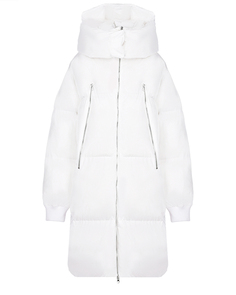 Белое стеганое пальто с капюшоном MM6 Maison Margiela детское