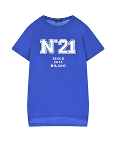 Ярко-синяя футболка с лого No. 21 детское