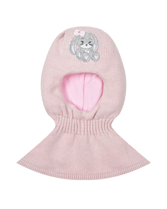 Розовая шапка-шлем с декором &quot;зайчик&quot; Chobi детская