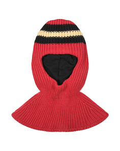 Красная шапка-шлем с черными полосками Chobi детская