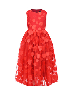 Красное платье с декором &quot;сердца&quot; Dan Maralex детское