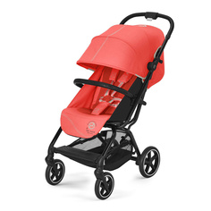 Коляска Eezy S+ 2 BLK Hibiscus Red с бампером CYBEX