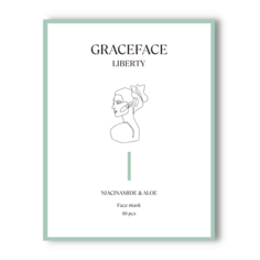 Маски для лица GRACE FACE Набор увлажняющих тканевых масок для лица с ниацинамидом и экстрактом алоэ