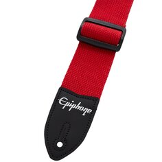Epiphone Cotton Guitar Strap, Red