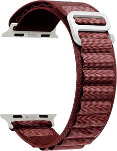 Ремешок на руку Lyambda DSN-24-44-WR петлевой нейлоновый для Apple Watch 42/44/45/49 mm wine red