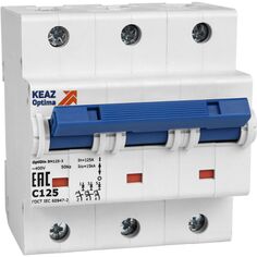 Автоматический выключатель КЭАЗ 138545 OptiDin BM125 3P 100A C 20кА AC (BM125-3C100-8ln-УХЛ3)
