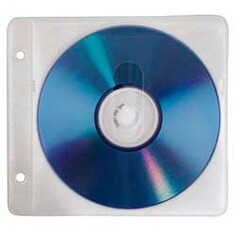 Конверт для CD/DVD HAMA H-84101 00084101 для 2 CD/DVD с перфорацией для портмоне с кольцами 50 шт. белый/прозрачный