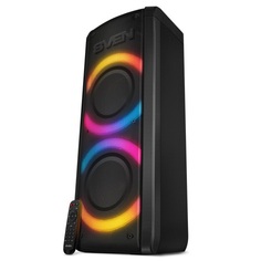 Портативная акустика 2.0 Sven АС PS-730 черная (100 Вт, TWS, BT, FM, USB, microSD, LED-дисплей, 4400мА*ч)
