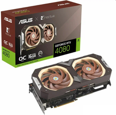 Видеокарта PCI-E ASUS GeForce RTX 4080 Noctua OC (RTX 4080-O16G-NOCTUA) 16GB GDDR6X 256bit 5nm 2205/22400MHz 2*HDMI/3*"DP