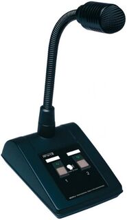 Микрофон BIAMP MICPAT-2 912.0663.900/911.0663.900 (APART) с селектором на 2 зоны трансляции. Может использоваться с MA247. Euroblock. Кабель в комплек