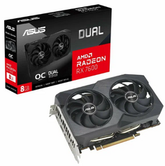 Видеокарта PCI-E ASUS Radeon RX 7600 Dual OC (DUAL-RX7600-O8G-V2) 8GB GDDR6 128bit 6nm 1770/18000MHz HDMI/3*DP RTL