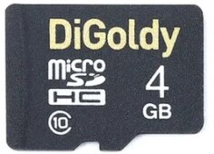 Карта памяти MicroSDHC 4GB DiGoldy DG004GCSDHC10-W/A-AD Class 10 без адаптера