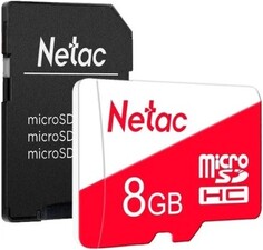 Карта памяти MicroSDHC 8GB Netac NT02P500ECO-008G-R P500 Eco Class 10 + SD адаптер
