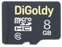 Карта памяти MicroSDHC 8GB DiGoldy DG008GCSDHC10-W/A-AD Class 10 без адаптера