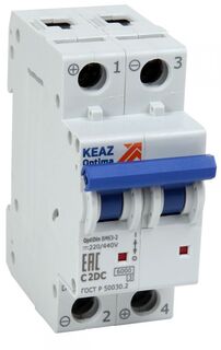 Автоматический выключатель КЭАЗ 261245 OptiDin BM63 2P 6A C 6кА DC (BM63-2C6-DC-УХЛ3)