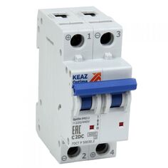 Автоматический выключатель КЭАЗ 261234 OptiDin BM63 2P 16A C 6кА DC (BM63-2C16-DC-УХЛ3)