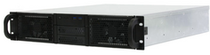 Корпус серверный 2U Procase RE204-D0H8-FA-55-800R 0x5.25+8HDD,черный,бп GR2800 800+800вт, глубина 550мм,ATX 12"x9.6", панель вентиляторов 4*80х25 PWM