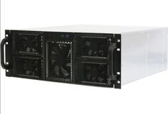 Корпус серверный 4U Procase RE411-D0H17-E-55-550R 2x5.25+15HDD,черный,бп GR2550 550+550вт, глубина 550мм,MB EATX 12"x13"