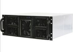 Корпус серверный 4U Procase RE411-D0H17-FE-65-700RP 2x5.25+15HDD,черный,бп GRP700 700+700вт, глубина 650мм,MB EATX 12"x13", панель вентиляторов 3*120x