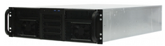 Корпус серверный 3U Procase RE306-D2H10-FE-65-700RP 2x5.25+10HDD,черный,бп GRP700 700+700вт, глубина 650мм,MB EATX 12"x13",4slot,панель вентиляторов 3