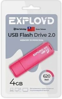 Накопитель USB 2.0 4GB Exployd EX-4GB-620-Red 620  красный