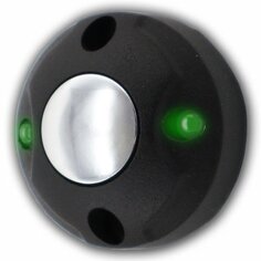 Кнопка выхода Олевс PUSHka (чёрный) накладная, НО, 12В, 0.1А, металл, 2-цветная подсветка, 40х20 мм