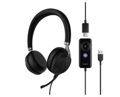 Гарнитура Yealink UH38 Dual Teams-BAT гибридная, USB/Bluetooth, HD звук, шумоподавление, LED-индикатор, черная