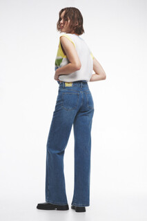 брюки джинсовые женские Джинсы широкие с патчем с собачками Befree