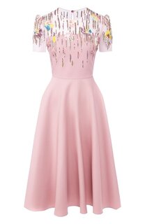 Платье из смеси шерсти и шелка Valentino
