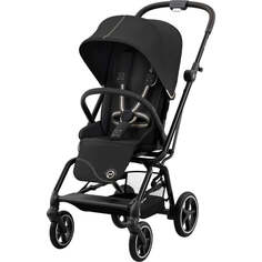 Детская коляска Cybex Eezy S Twist+ 2 BLK Moon Black с дождевиком и бампером