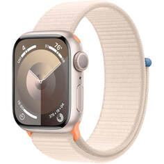 Смарт-часы Apple Watch Series 9 41 мм сияющая звезда, плетёный ремешок
